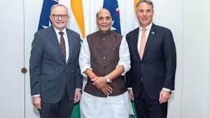 India-Australia Talks 2025: सिडनी दौरे पर रक्षा मंत्री राजनाथ सिंह की ऑस्ट्रेलियाई रक्षा और विदेश मंत्री से हुई मुलाकात