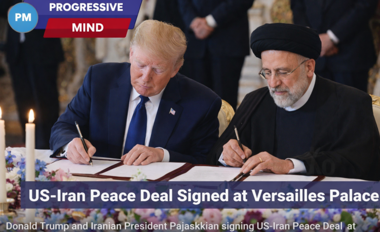 US‑Iran Peace Deal 2026: Versailles Palace में हुआ ऐतिहासिक हस्ताक्षर, युद्ध का अंत और ऊर्जा बाज़ार में राहत