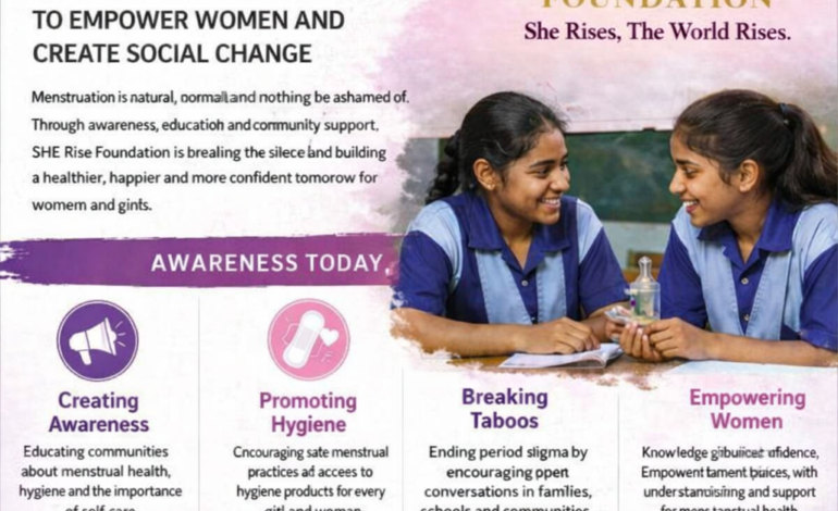 SHE Rise Foundation और Progressive Mind का menstrual hygiene awareness campaign