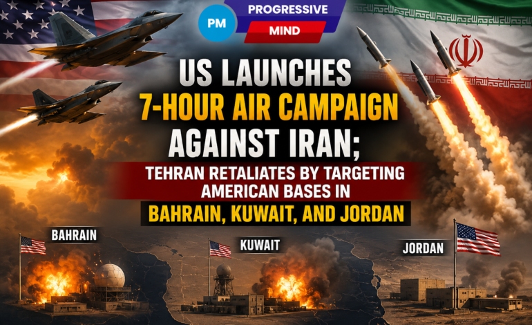 US-Iran Conflict Escalates as America Launches 7-Hour Air Campaign; Iran Hits US Bases Across the Gulf
